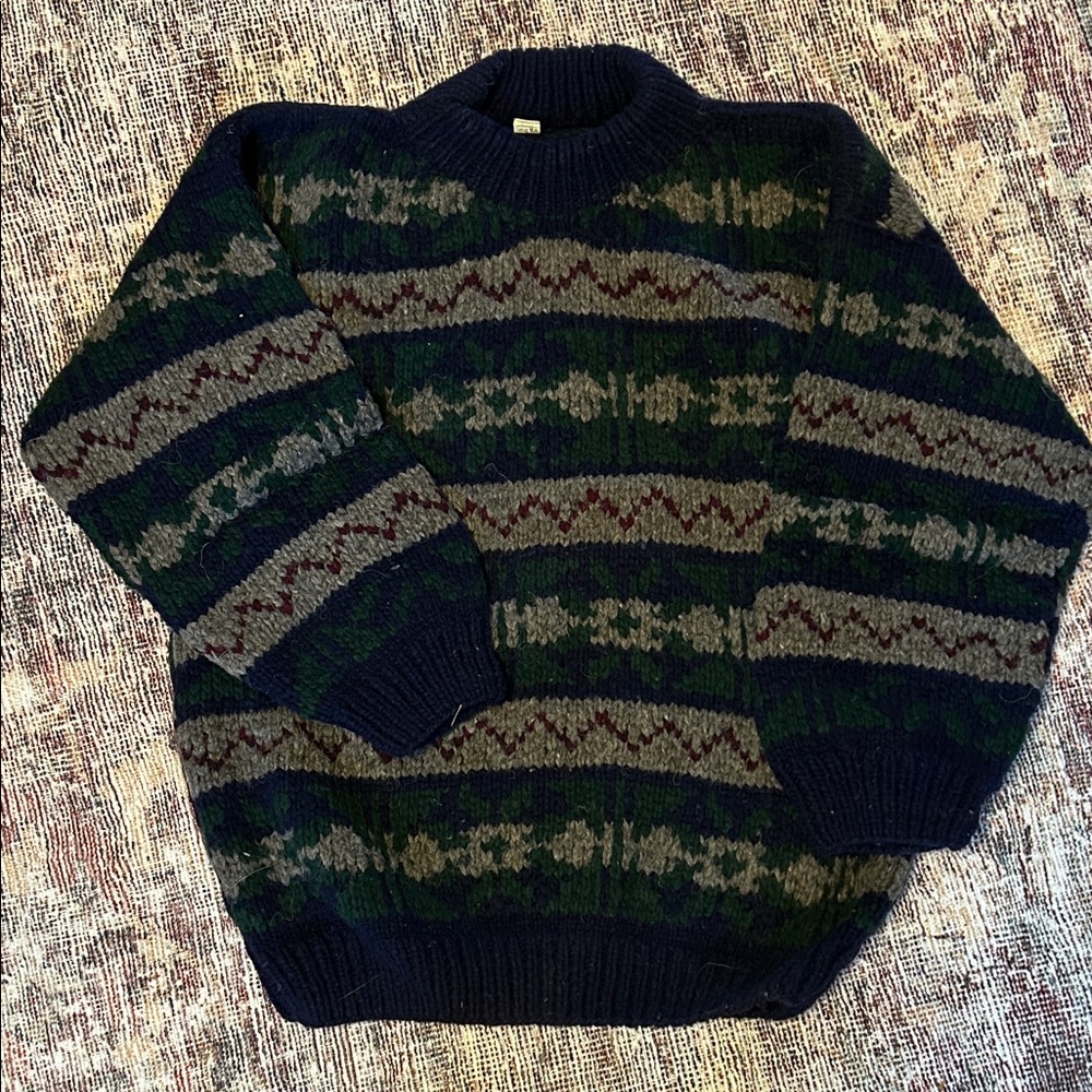 Men's Multicolor Patterned Sweater - Picture 1 of 7